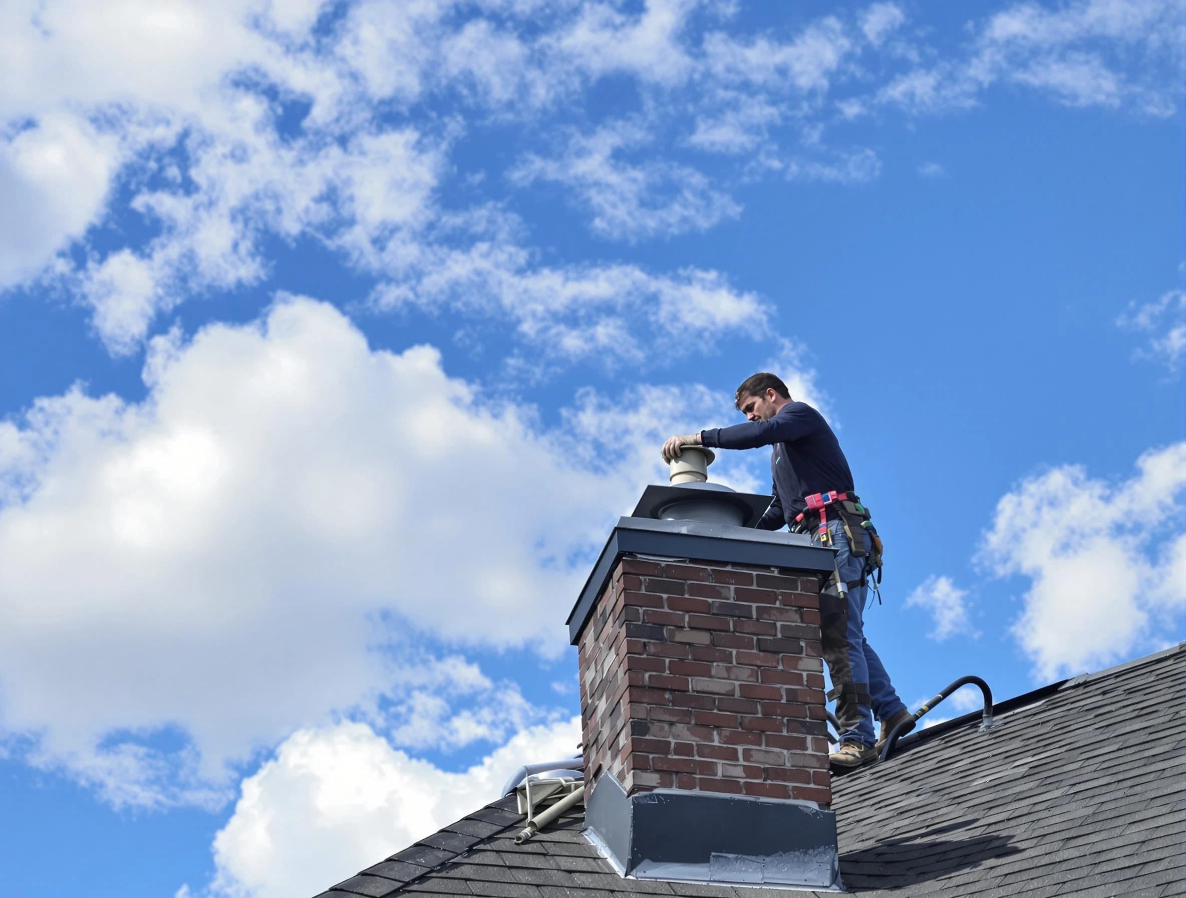 Applewood Chimney Sweep installing a sturdy chimney cap in Applewood, CO