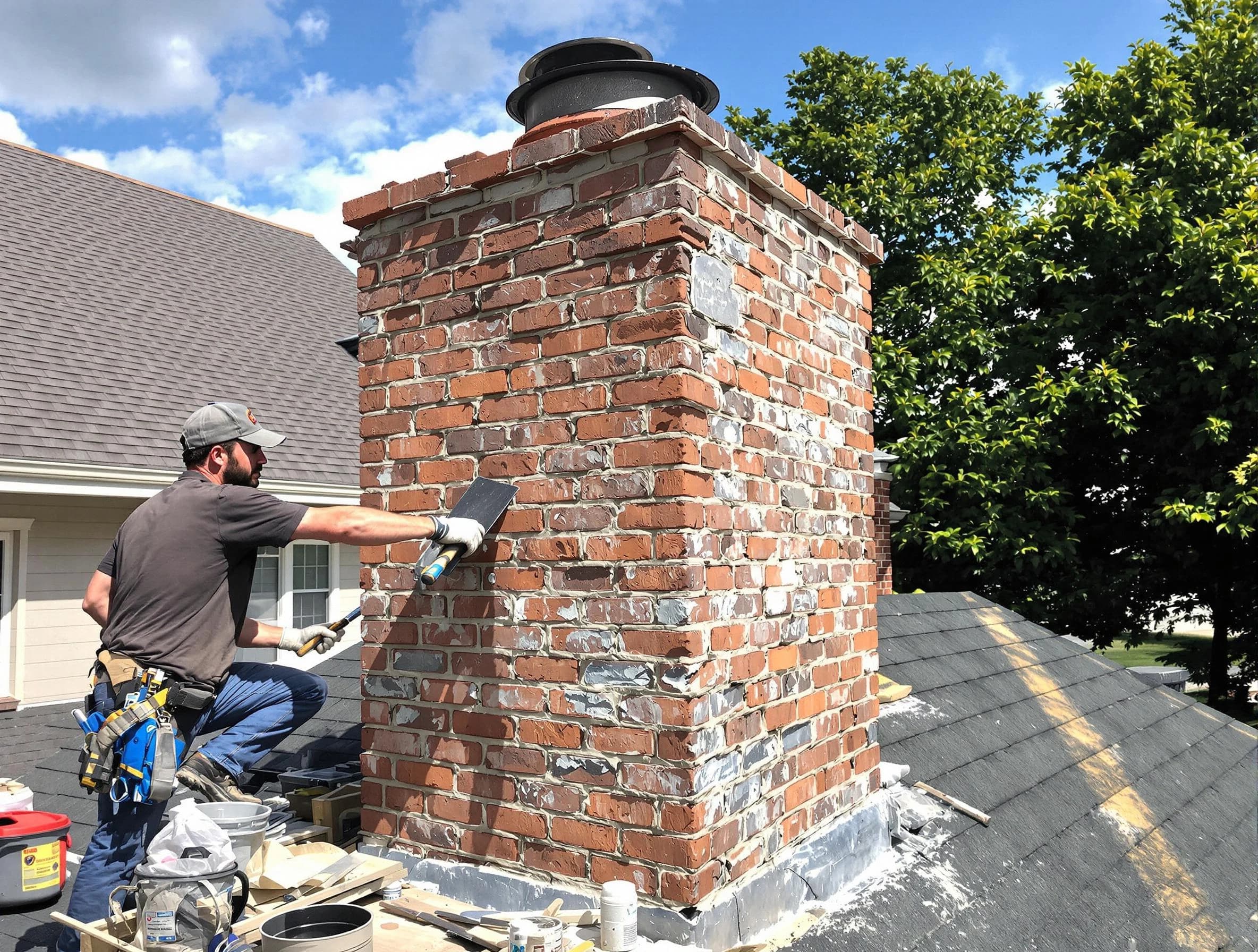 Completed chimney rebuild by Applewood Chimney Sweep in Applewood, CO
