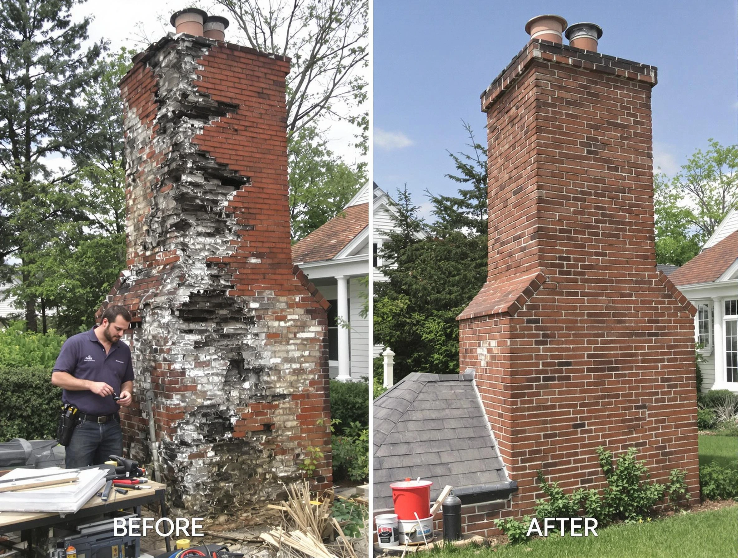 Applewood Chimney Sweep performing a full chimney restoration in Applewood, CO