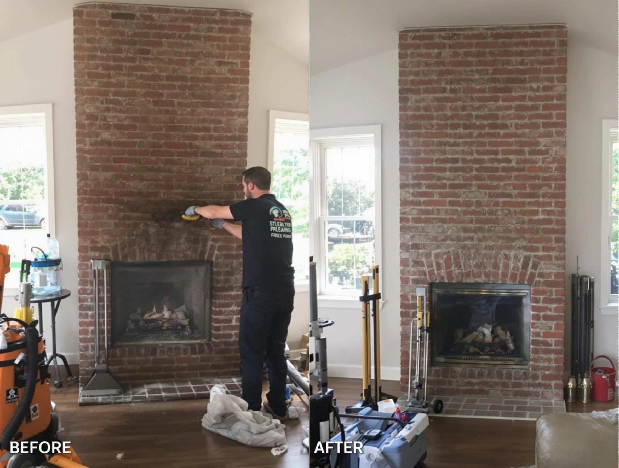 Finished chimney sweeping service by Applewood Chimney Sweep in Applewood, CO