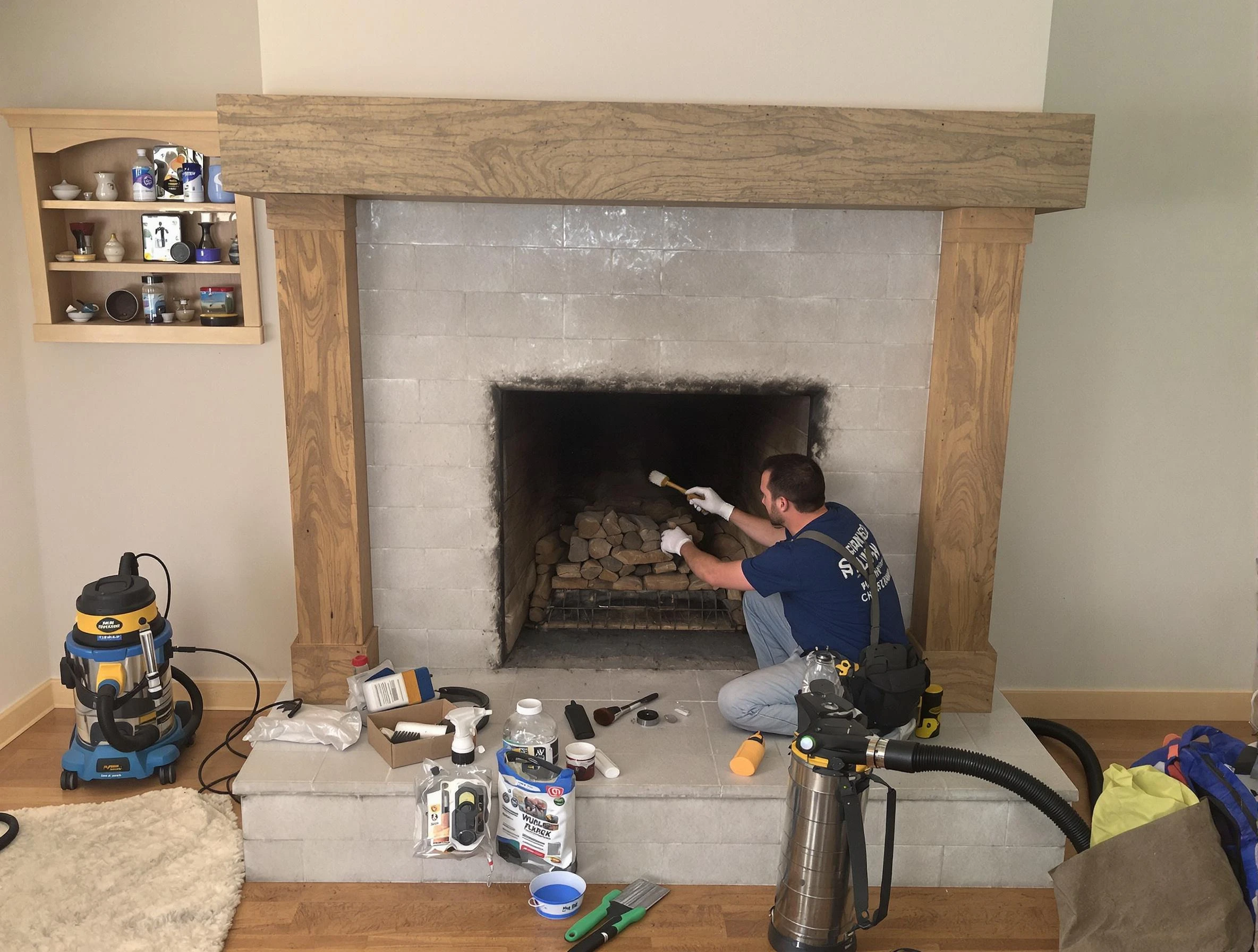 Detailed creosote removal process by Applewood Chimney Sweep in Applewood, CO