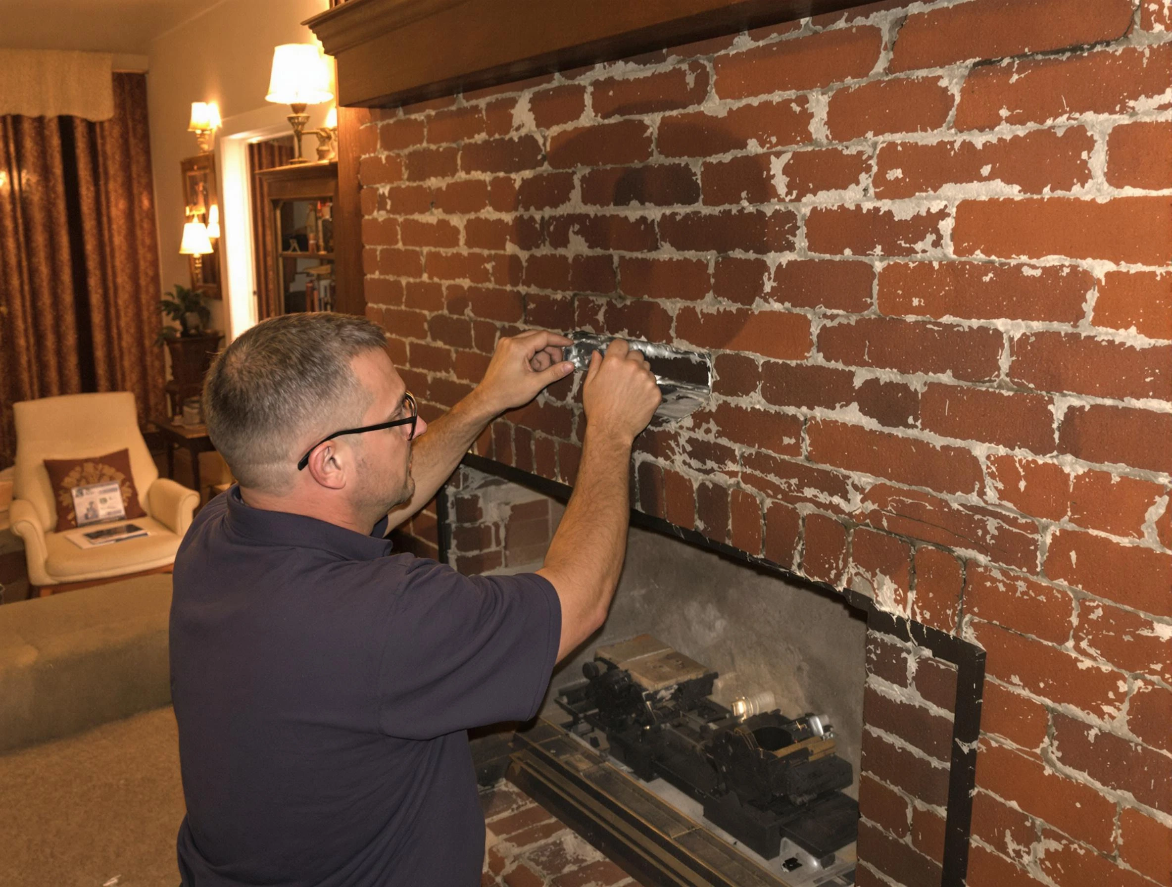 Applewood Chimney Sweep expert fixing a fireplace in Applewood, CO