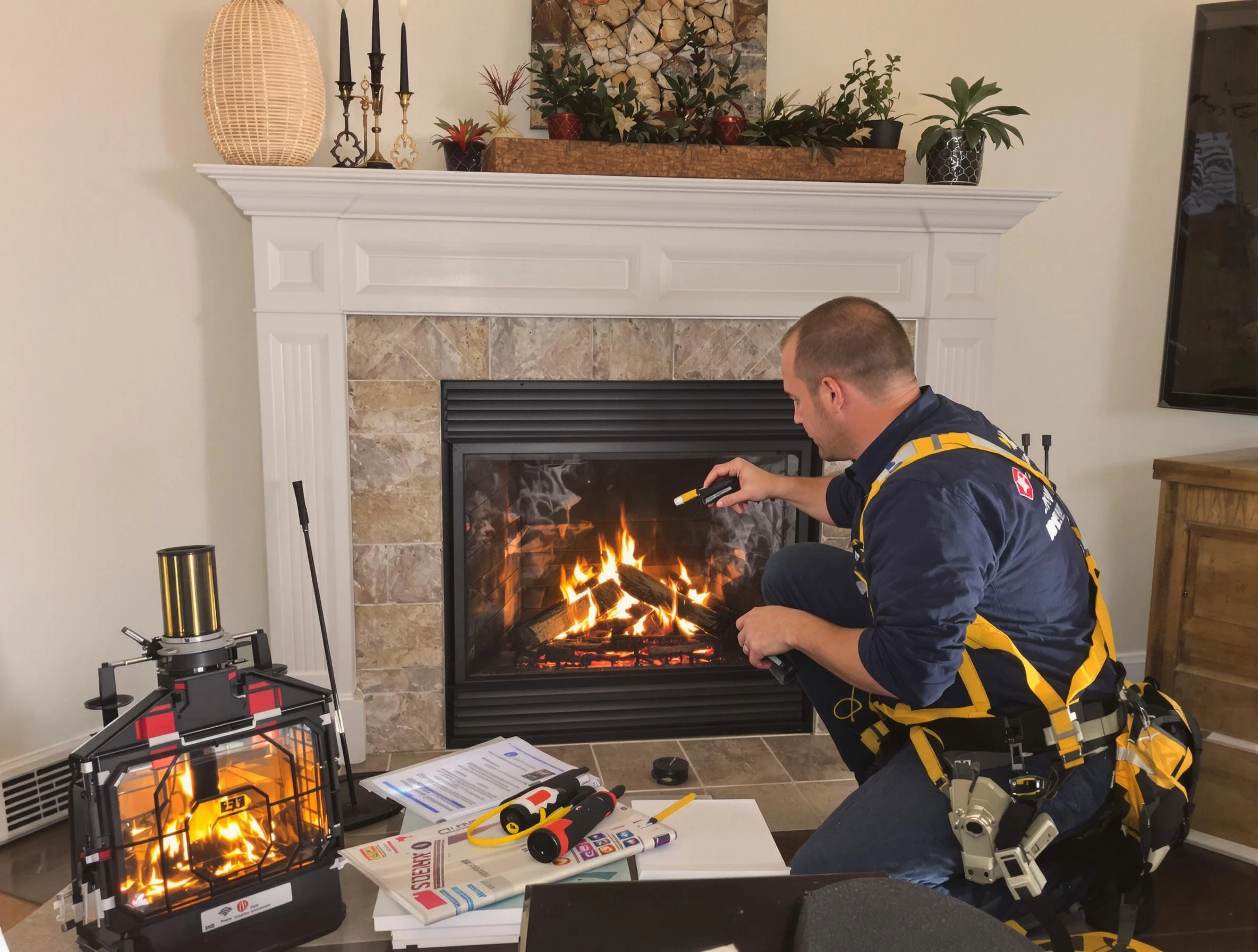 Safety-focused fireplace inspection by Applewood Chimney Sweep in Applewood, CO